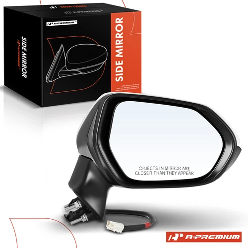 White Passenger Manual Folding Mirror with 3-pins for Toyota Corolla 2020-2022