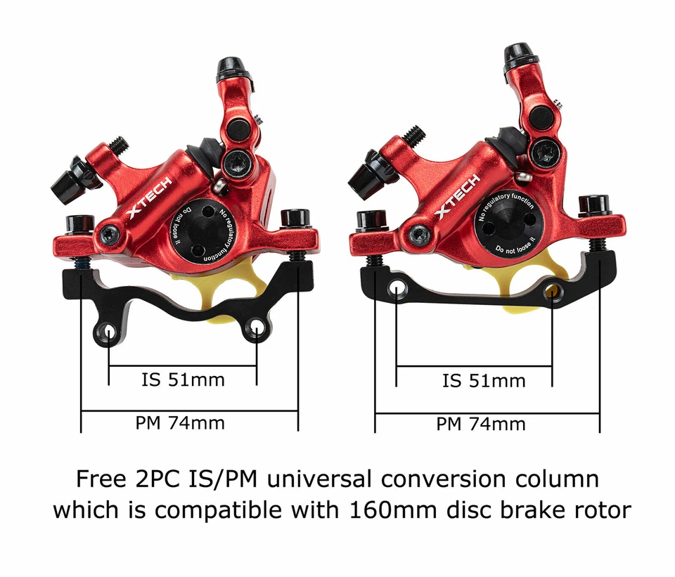 ZOOM MTB Line Pulling Hydraulic Disc Brake Calipers IS/PM 160 Front Rear Adapter - Image 2 of 4