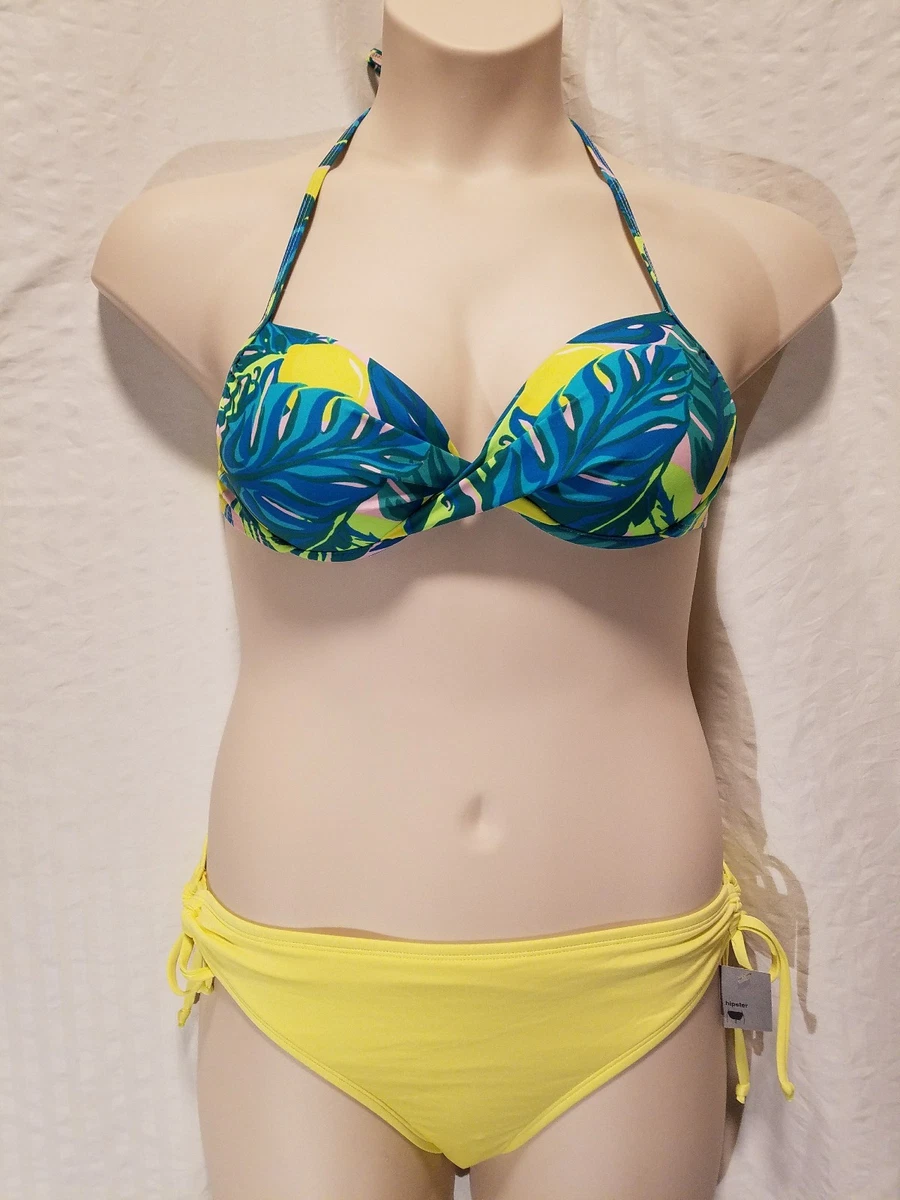 Mix Match Target Bikini 2 Piece Swimsuit Floral Halter Top Size