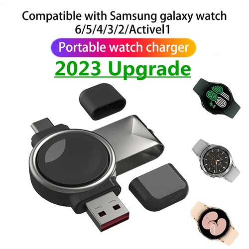 Wireless Charger Galaxy Watch 6 5 Pro 4 3 2 1 Active 1 2 Power Bank For Samsung - Photo 2 sur 20