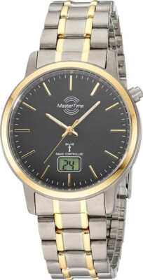 Funkuhr Titan Herrenuhr Master Time  gut lesbar 41mm MTGT-10753-21M bicolor