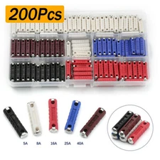 200pcs Ceramic Continental Fuses Torpedo Bullet Fuse Classic Auto Car Fuse Kit