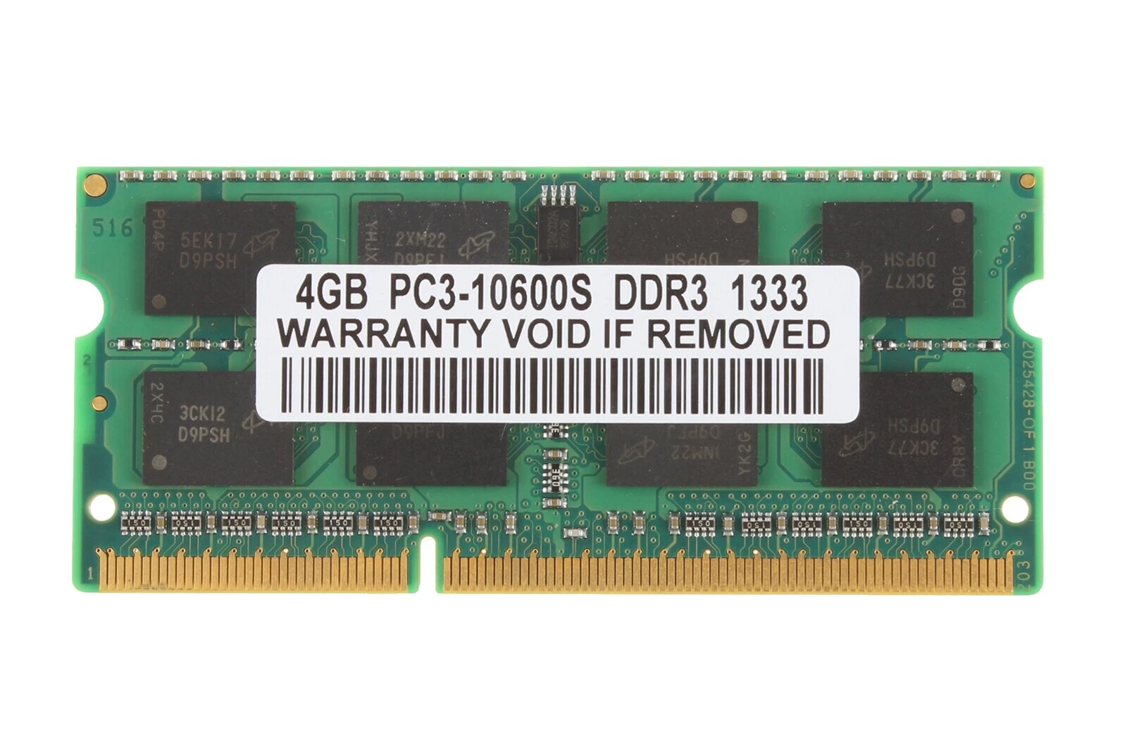 4 GB de capacidad por módulo DDR3 SDRAM de 4 GB de capacidad total de memoria (RAM)