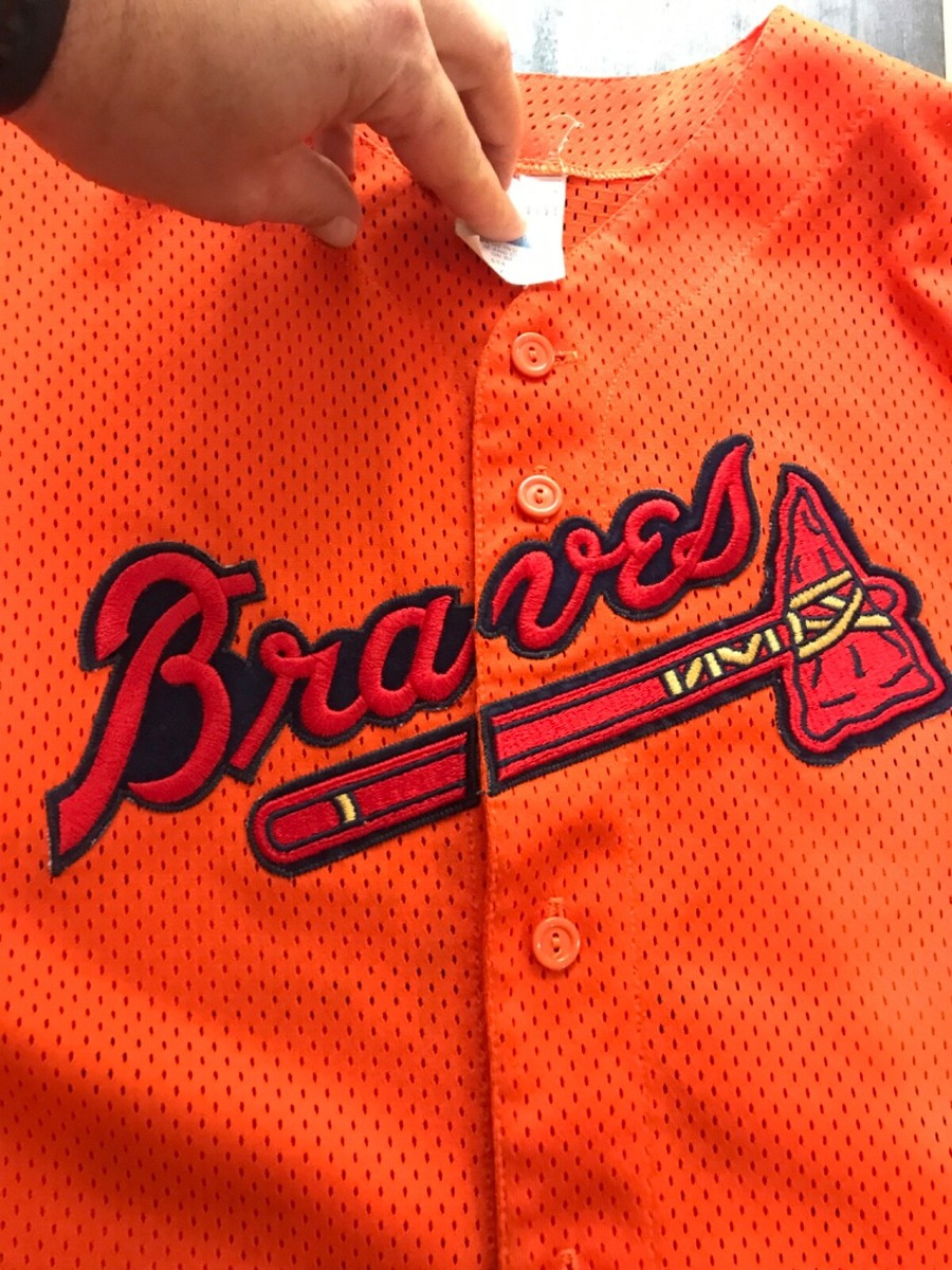 アトランタ•ブレーブス ベースボールシャツ\"majestic\"(XL) majestic マジェスティック MLB アトランタブレーブス ベース