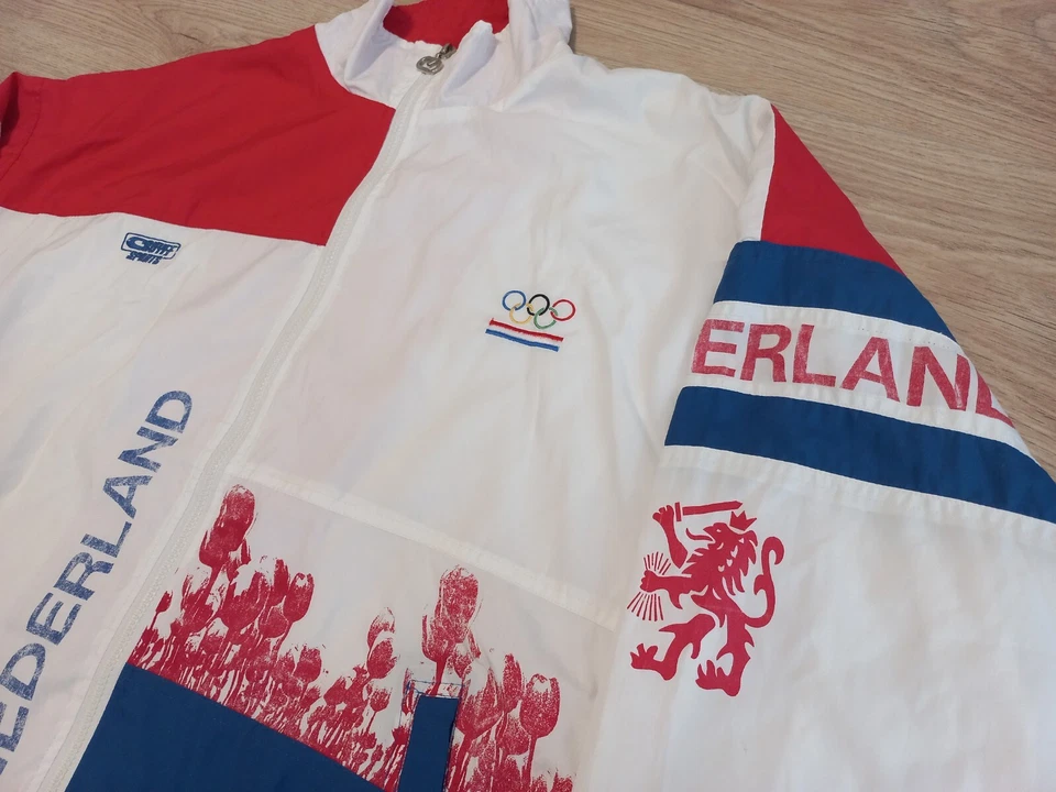 Винтажный 80-х/90-х годов Нидерландов олимпийской команды куртка Cruyff Sports футбол XXL - Изображение 2 из 4