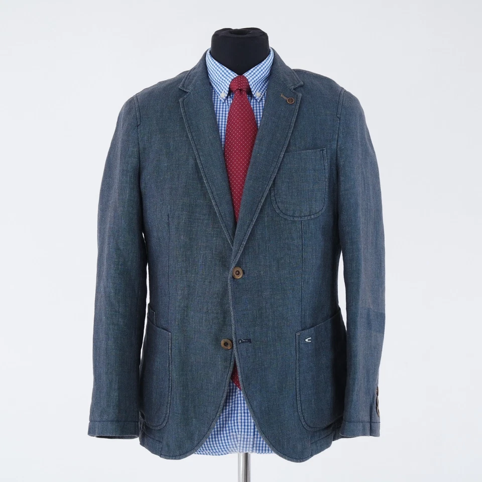 Abrigo deportivo de verano para hombre CAMEL ACTIVE 40R talla EE. UU. chaqueta blazer de algodón azul a cuadros Foto 2 de 4