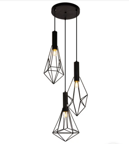 LIVING DISTRICT 16" JAGO 3 BLACK PENDANT CEILING LIGHT-LDPD2108 - Picture 3 of 5