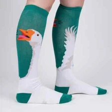 Honk! Goose Women's Knee High Socks Size 9-11 Sock It To Me Fashion New