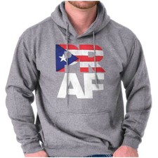 Puerto Rican AF State Flag Borinquen Pride Hoodie Hooded Sweatshirt Men Women