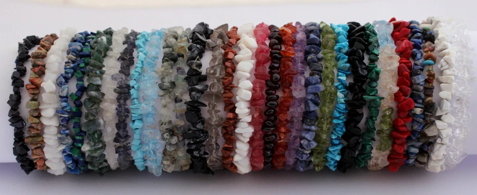 Edelstein Splitter Armband Edelstein Splitterarmband Schmuck Steinarmband Top - Bild 2 von 3