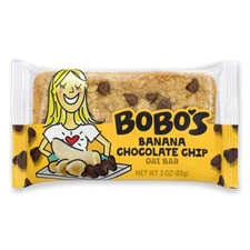 Bobo's Banana Chocolate Chip Oat Bar 12 Pack Gluten Free Vegan Snack 3oz