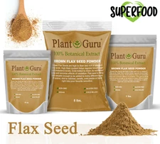Ground Flax Seed Powder BROWN & GOLDEN 100% Pure Linseed Flaxseed Meal Bulk