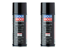 2x Original Liqui Moly 400ml Motorbike Kettenspray Weiß Chain spray White 1591