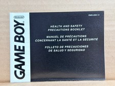 DMG-USA-14 Nintendo Game Boy Health  Safety Precautions Manual Used