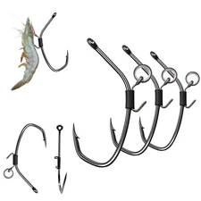 10Pcs Live Shrimp Hooks Catfish Hook Shrimp Holder Hook For Sea Fishing One Size