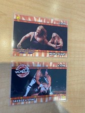 1999 Topps WCW/NWO Nitro Sticker NASH v. GIANT  SAVAGE v. STING