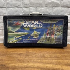 Vintage 1970s Star World Action Figure Carrying Case Tara Toy Corp USA w/ Tray