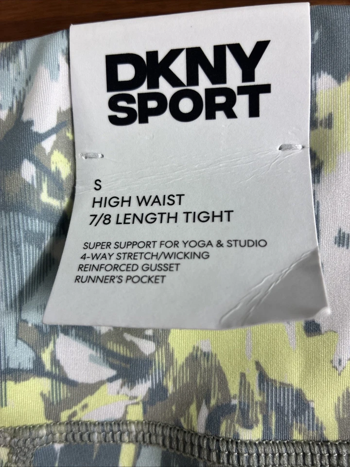Leggings ajustados DKNY Sport cintura alta 7/8 Dillards transpirables talla pequeña nuevos con etiquetas Foto 2 de 4