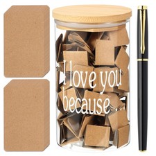 Bayelove Love Notes Jar You Because with 4.5 inches,