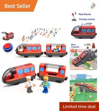Magnetic Electric Train Set for Wooden Tracks - Perfect Christmas Gift for Kids