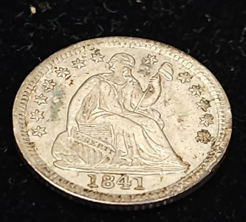 1841-  Seated Liberty Half Dime  Extra Fine / AU