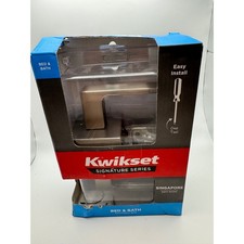 Kwikset Signature Series Singapore Satin Nickel Bed Bath Door Lever 97300-941