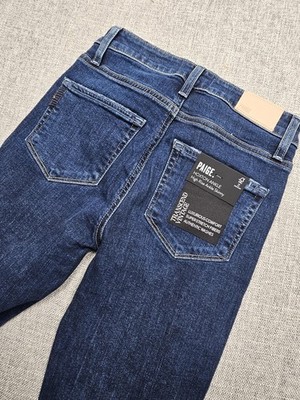 Paige Jeans Womens 24 Blue Hoxton Ankle High Rise Skinny Direction Destructed