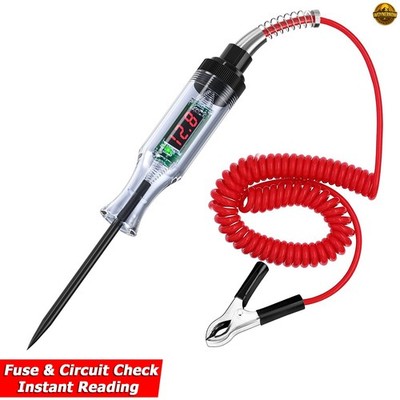 Automotive Test Light 3V-48V Circuit Tester Voltage Tool LED Probe Car Truck RV