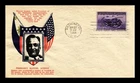 PHILIPPINES FDC SCOTT 925 WWII PRESIDENT QUEZON PATRIOTIC CROSBY PHOTO US COVER