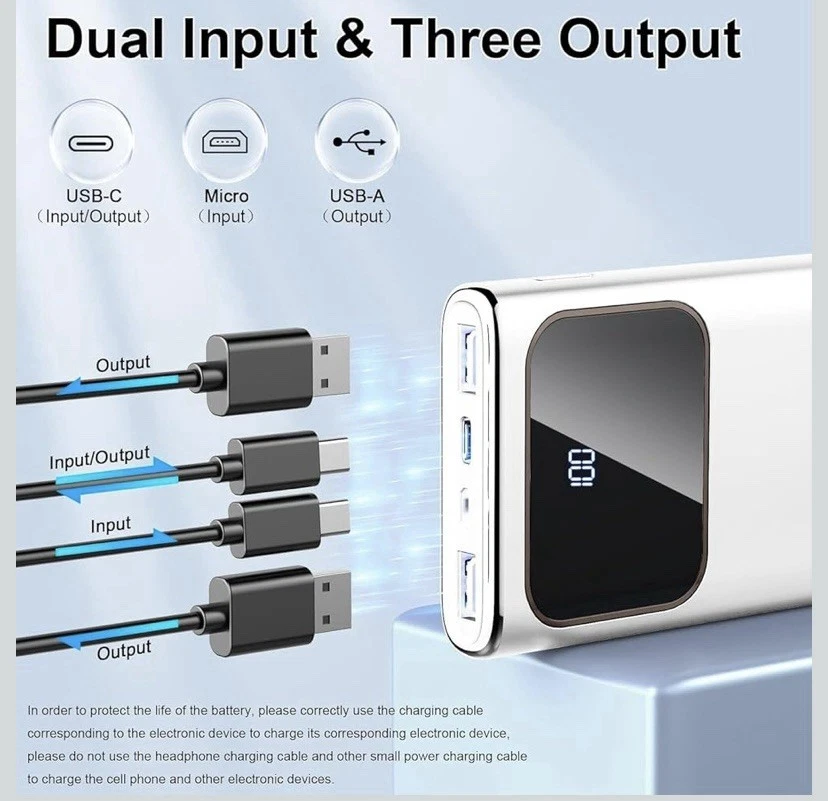 Power Bank High-Speed Charging 10000mAh Portable Charger iPhone Android - Image 3 of 4