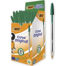BIC Cristal Medium Smudge-free Ballpoint Pen, 1.0mm Tip Office Product