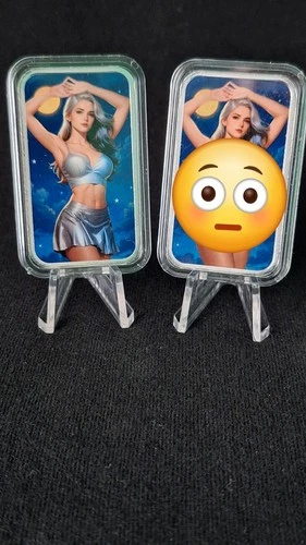 Bullion Baddies 1 oz silver bars"Luna Lexi" 2 bars Naughty and Nice W/COA