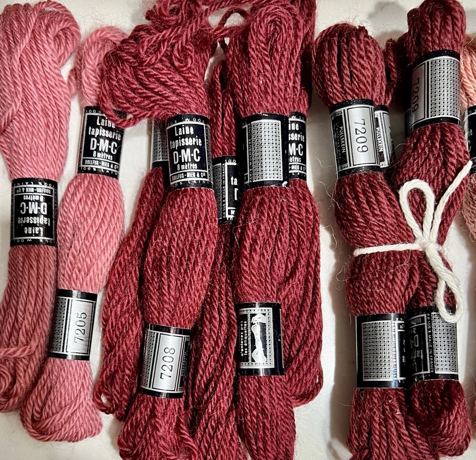 x72 Laine Tapisserie DMC 100% Tapestry Wool Skeins 8 Metres Multi Colors France - Image 4 of 4