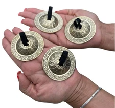 Belly Dancing - Pro Finger Zills or Cymbals 2 Pair/4pcs Gold 6cm