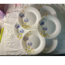 Spring Blossom Green Salad Plates and Bowls Set