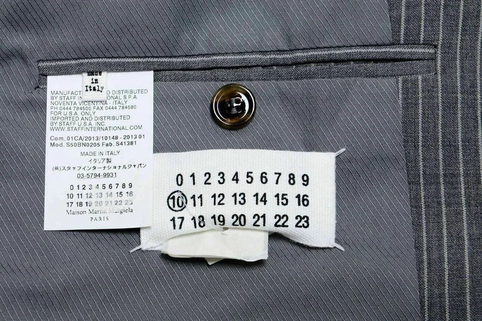 Blazer Abrigo Deportivo Maison Martin Margiela Para Hombre Lana Rayas EE. UU. 38 IT 48 Foto 4 de 4