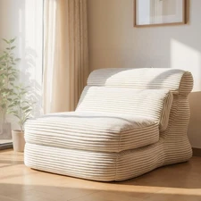 Convertible Sofa Bed Couch Folding Sofa Bed in Corduroy,Space Saving Floor Bed