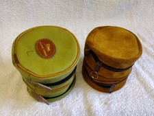 Dobre etui na kołowrotki wędkarskie 1x Dragon Tackle dbl. 1x zamszowa skóra owcza dbl zamki błyskawiczne robocze