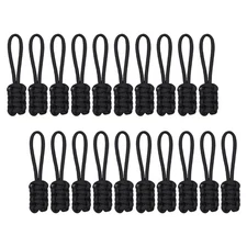 20 Pcs Backpack Zipper Pulls Metal Paracord Replacement Tab Universal