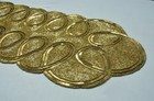 Handmade bead table runner, floral beaded runner, Yellow and Gold, 13x36 inch