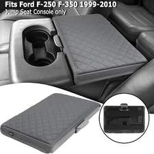 Middle Console Armrest Lid Cover Gray for Ford F-250 F-350 1999-2010 Bench Seat