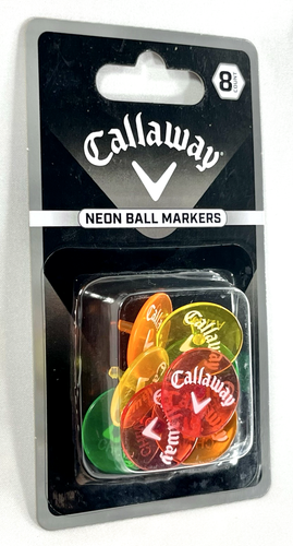 Callaway Neon Golf Ball Markers 8 Pack Multicolor PGA Golfing New Factory Sealed - Picture 4 of 6