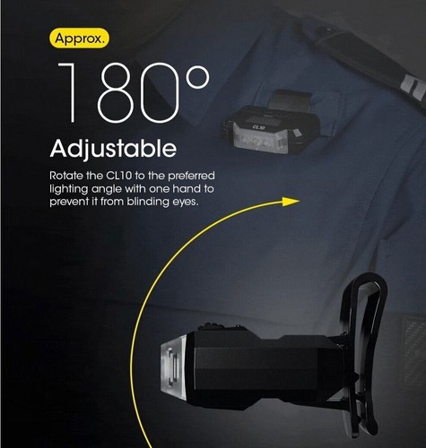 NITECORE CL10 Ultra Lightweight Clip-On Light Outdoor Flashlights Torch Light - Picture 12 of 21