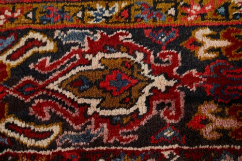 Vintage Geometric Heriz Hand-knotted Area Rug Living Room Oriental Carpet 8'x12' - Picture 7 of 12