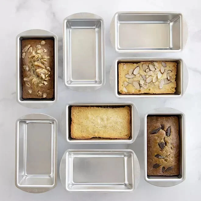 Nordic Ware Natural Aluminum Mini Loaf Pan, 8 pack