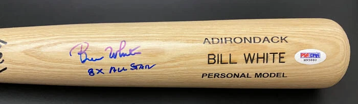 Broadcast Bill White SIGNED Adirondack Bat Phillies Yankees PSA/DNA AUTOGRAPHED - Image 2 of 3
