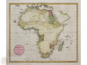 Africa Old Map Kingdoms Africa By J Russell 1801 Ebay