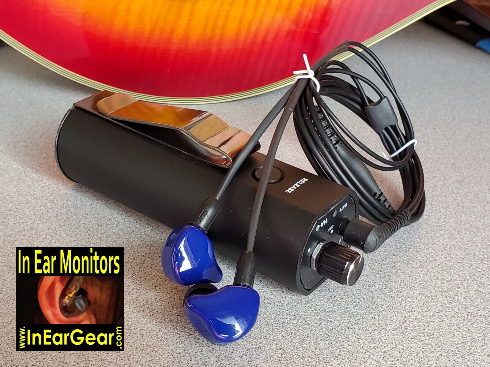 Hard-wired In-Ear Monitor System / FCS11 - Bass Earphones & AAA Powered Amp