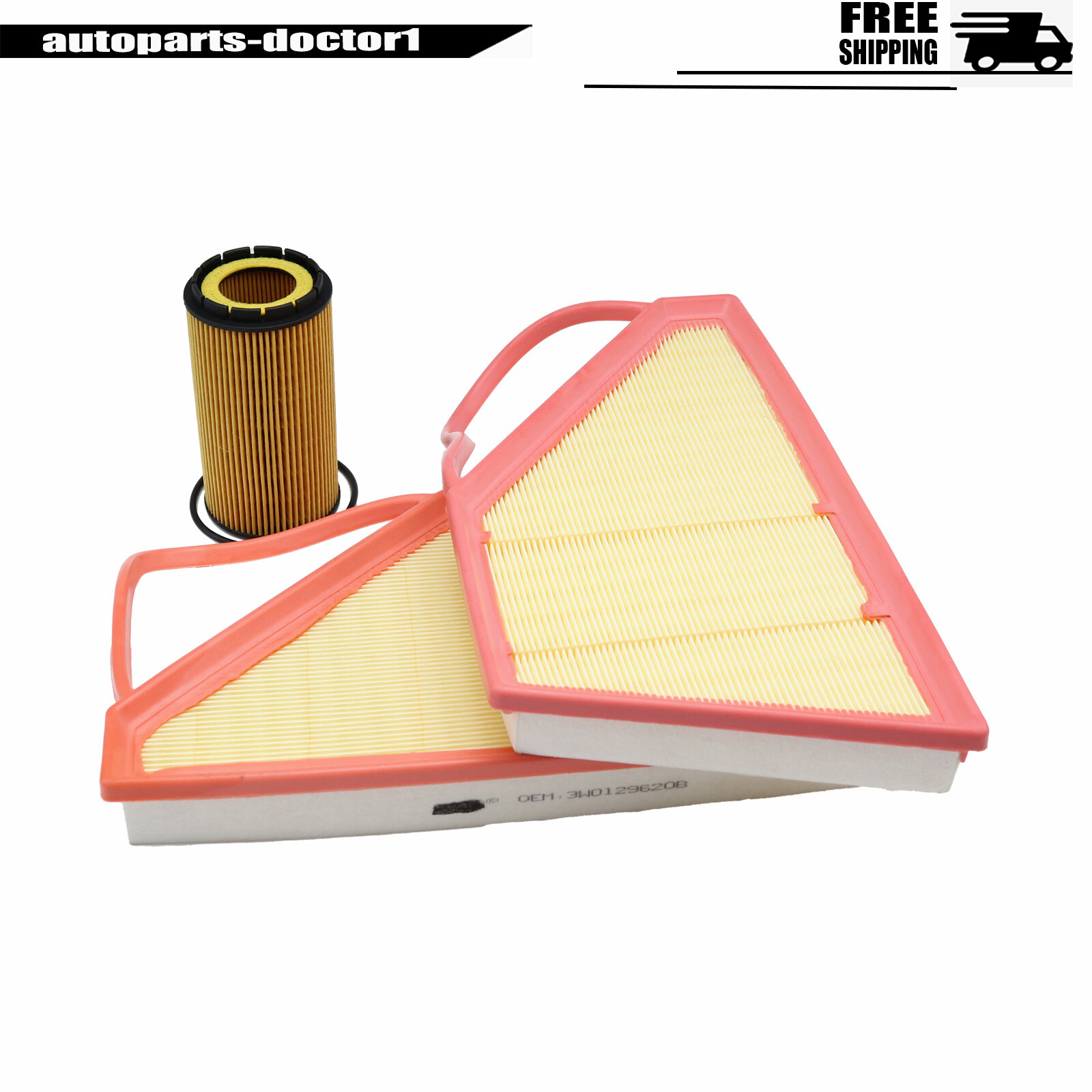 For Bentley 3W0129620B/C Continental Gt W12 Kit Engine Air Filter Oil Filter Set