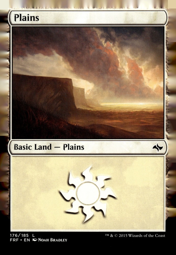 Fate Reforged Plains Full Art Land Card 176 MTG